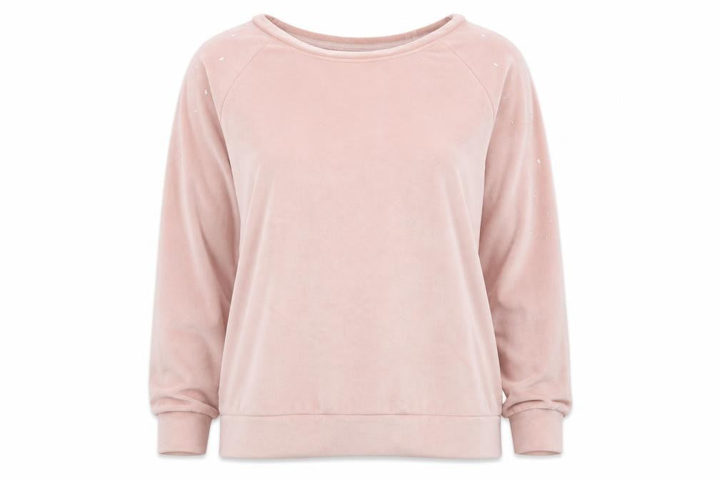 La Marquise Womens Pink  Polyester Pullover Sweatshirt Size M