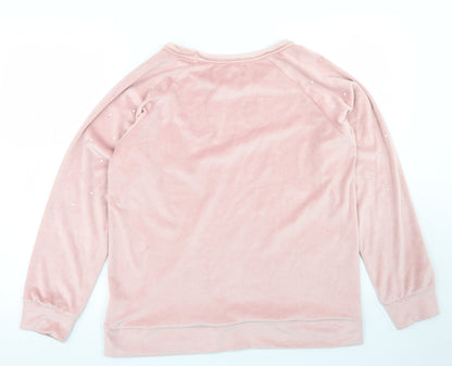 La Marquise Womens Pink  Polyester Pullover Sweatshirt Size M