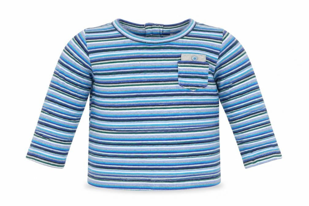 Next  Multicoloured Striped 100% Cotton Jersey T-Shirt Size 6-9 Months Round Neck Pullover