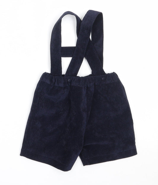 Preworn Boys Blue  Cotton Dungaree One-Piece Size 12 Months