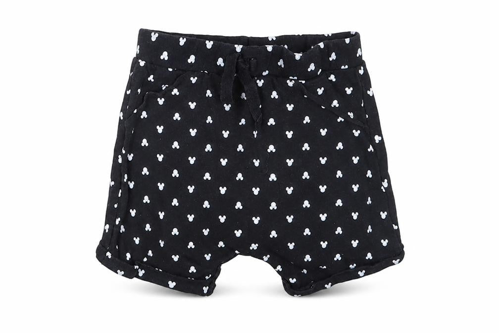 George Boys Black  Cotton Cropped Trousers Size 12-18 Months   - mickey mouse