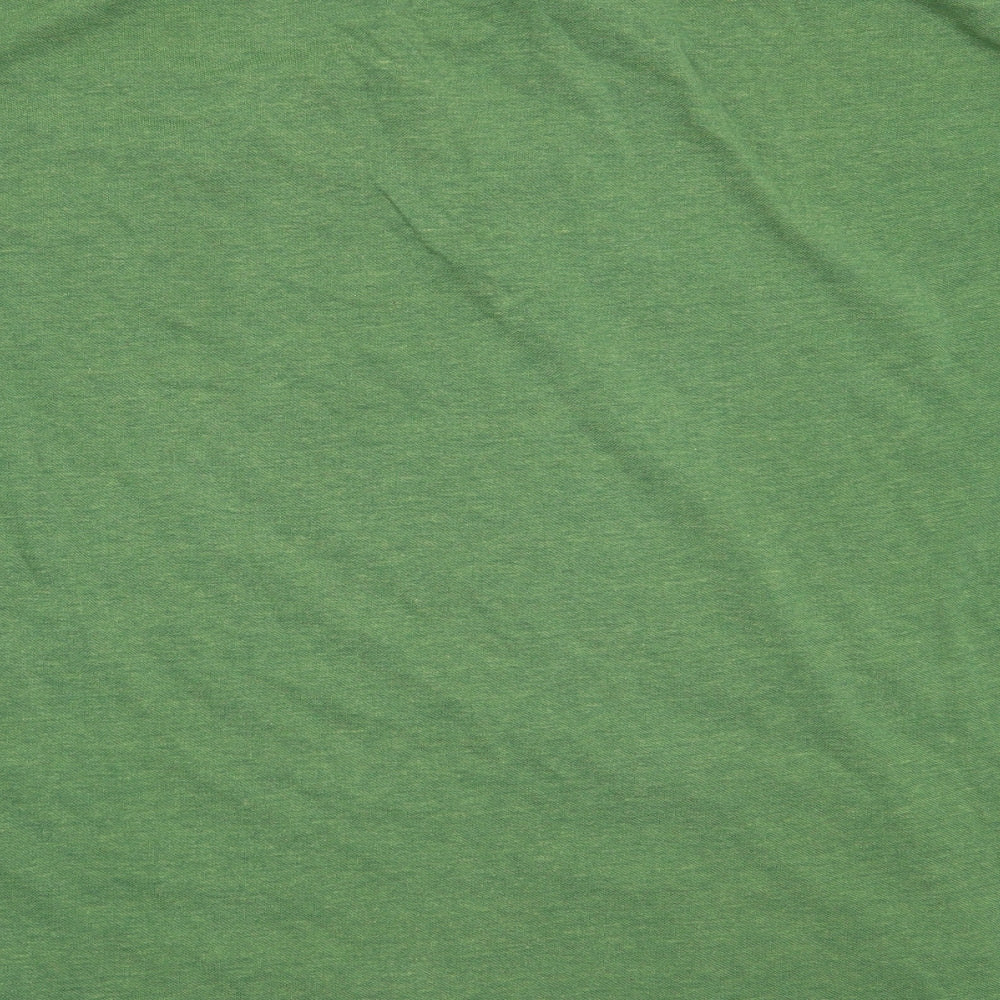 Orno Clothing Mens Green  Cotton  Polo Size L Collared