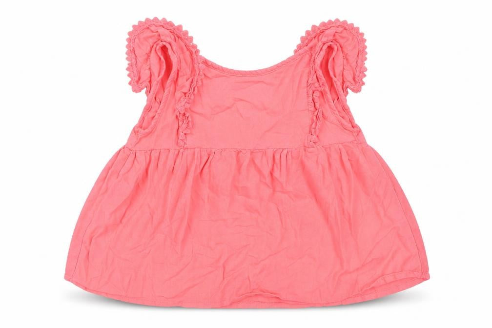 Primark Girls Pink  Viscose Basic Tank Size 5-6 Years Round Neck