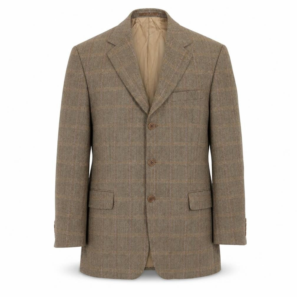 DaVinci Mens Brown  Wool Jacket Blazer Size 40