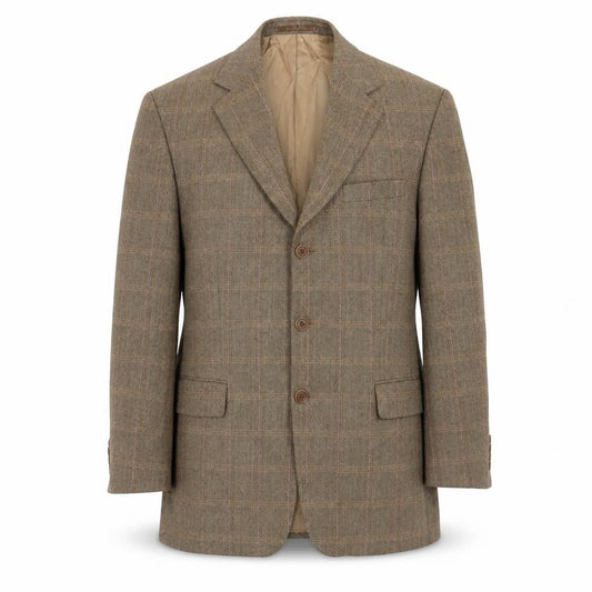 DaVinci Mens Brown  Wool Jacket Blazer Size 40