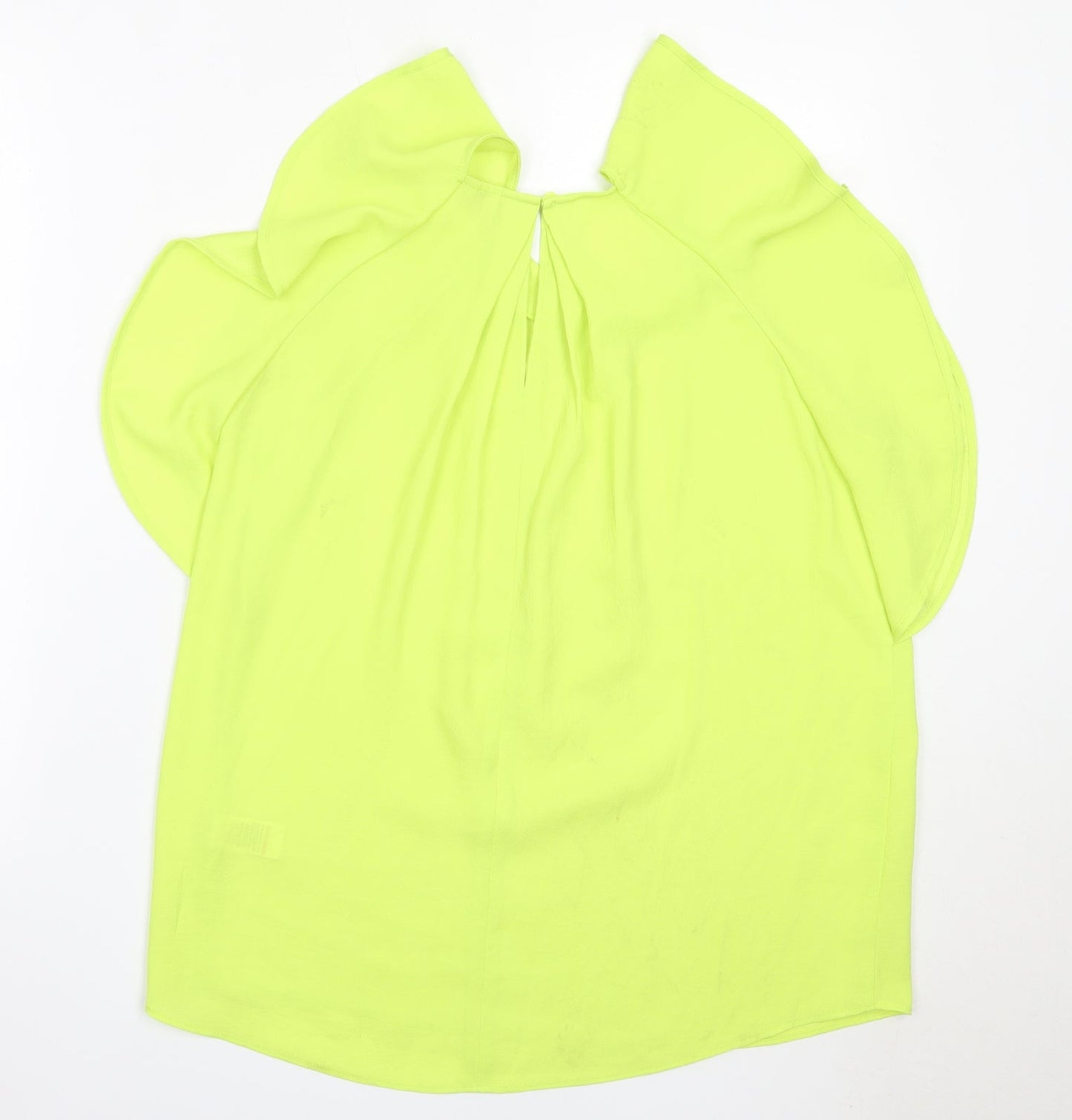 NEXT Womens Green  Polyester Basic Blouse Size 12 Round Neck