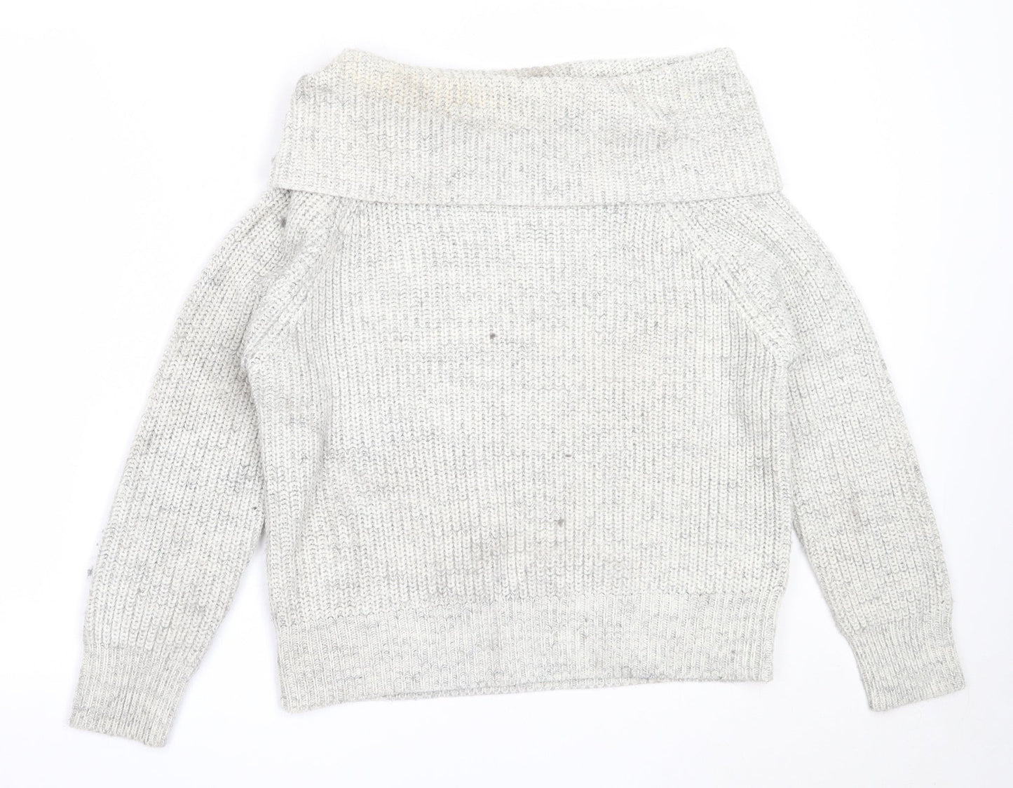 New Look Womens Grey Roll Neck  Acrylic Pullover Jumper Size M