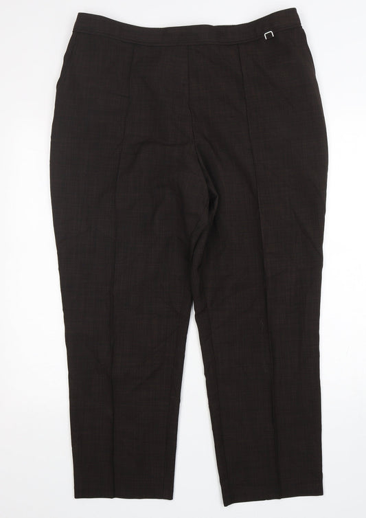 Marks and Spencer Womens Brown  Polyester Trousers  Size 18 L27 in Regular