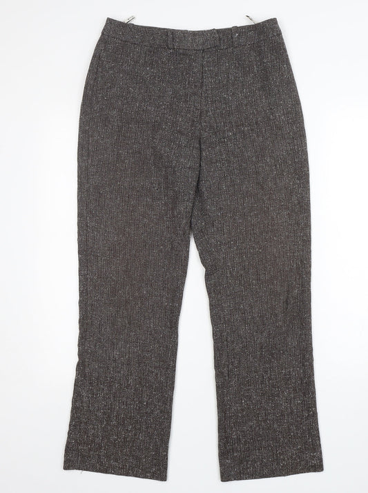 Minuet Womens Brown  Polyester Trousers  Size 30 in L28 in Regular Zip