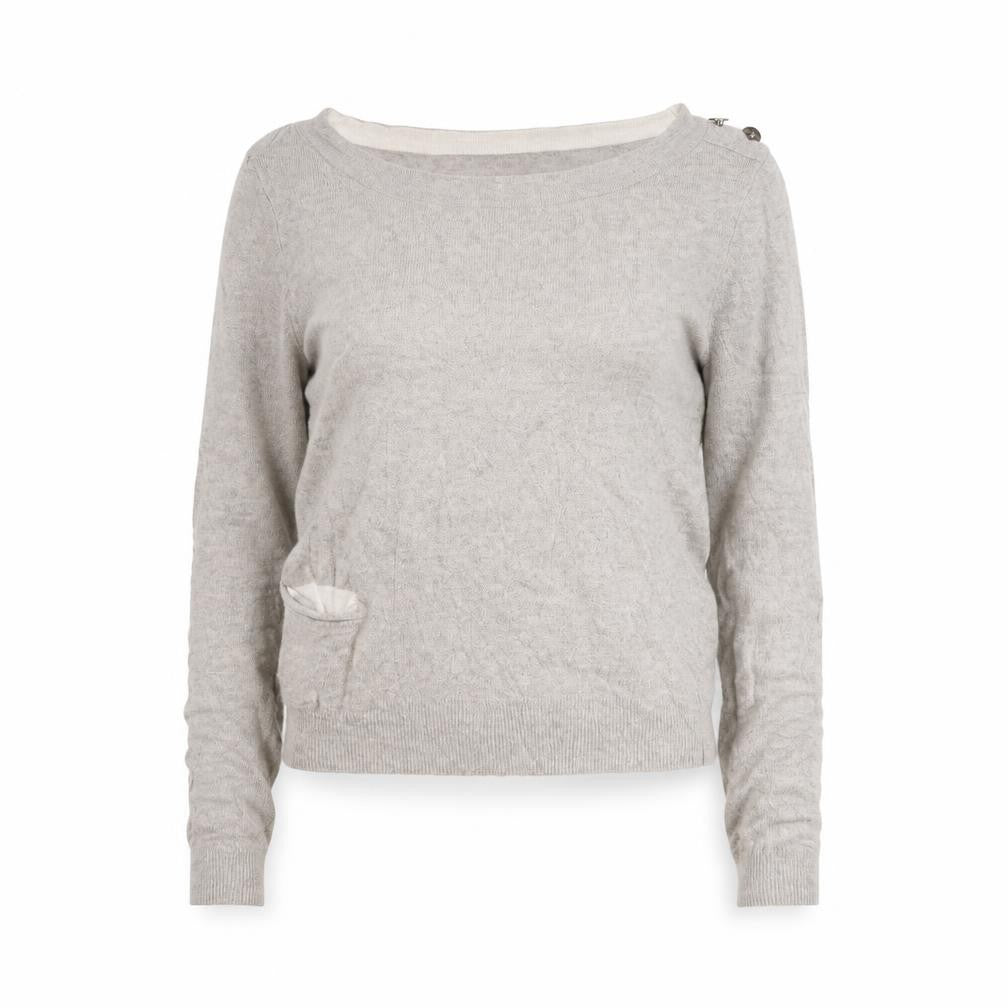 Topshop Womens Beige Round Neck  Viscose Pullover Jumper Size 6