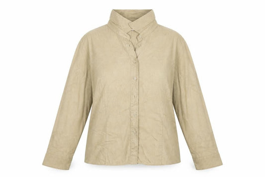 Marks and Spencer Womens Beige  Polyester Basic Button-Up Size 18 Collared