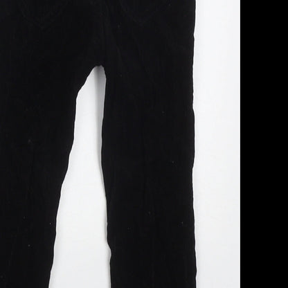 Preloved H&M Girls Black  Cotton Capri Trousers Size 2 Years  Regular Button - Label
