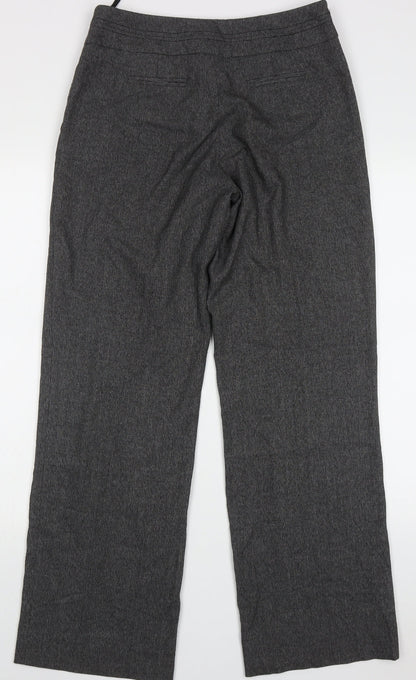 Autonomy Womens Grey  Polyester Trousers  Size 10 L31 in Regular Button