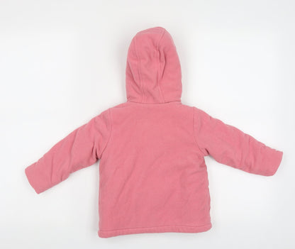 Tom Tailor Girls Pink   Basic Jacket Jacket Size 18 Months   Zip - Bear Ear Hood
