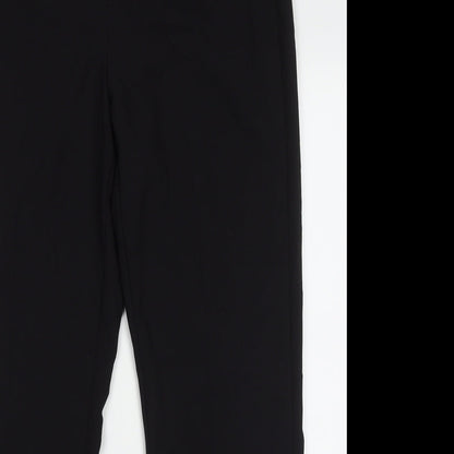 Preloved George Womens Black  Polyester Trousers  Size 14 L28 in Regular Hook & Eye - Detail