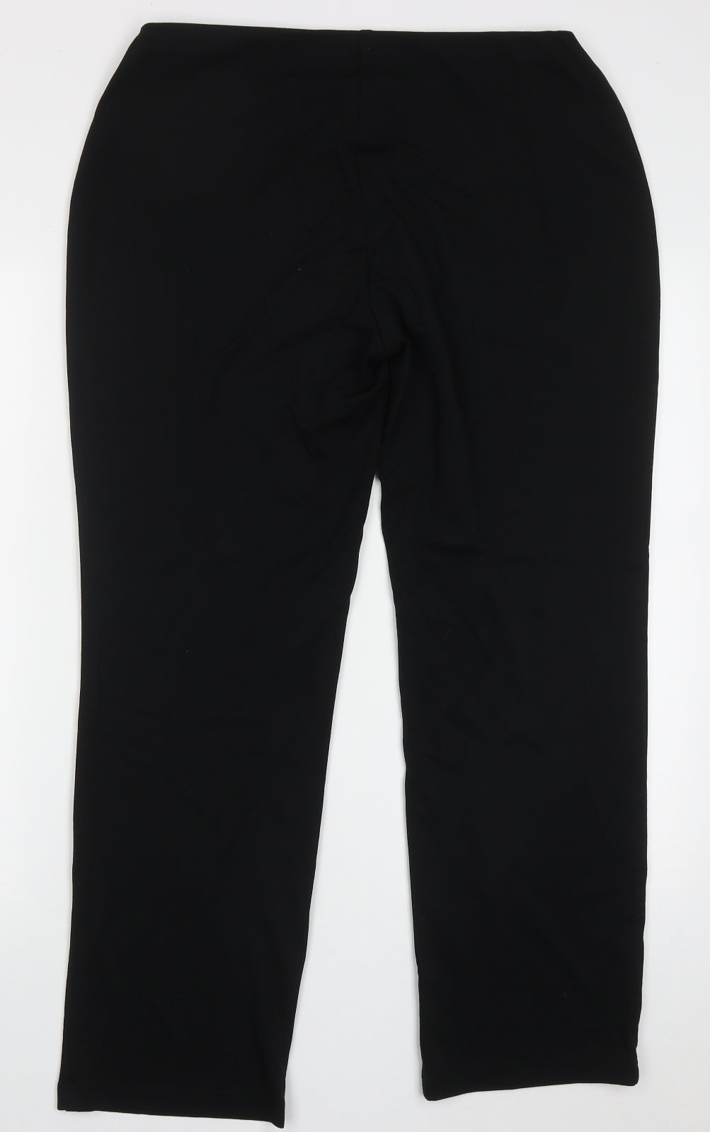 Marks and Spencer Womens Black  Polyester Trousers  Size 14 L30 in Regular