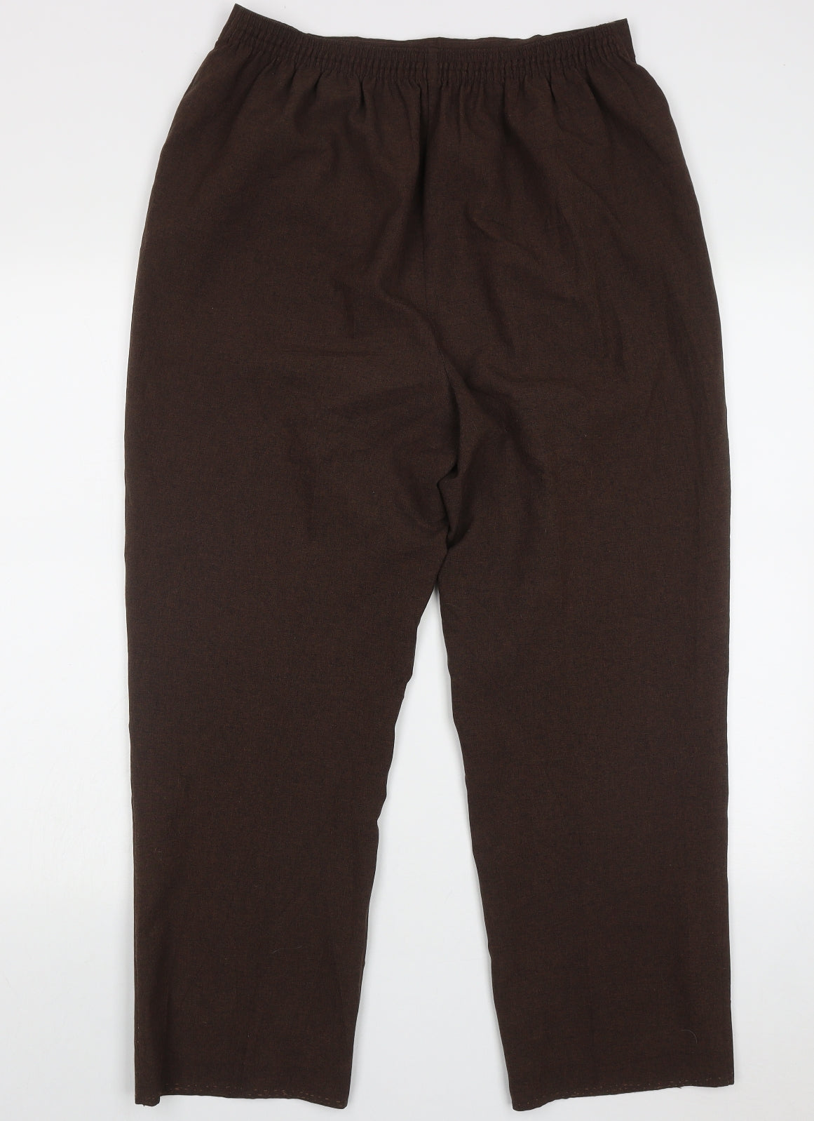 slimma Womens Brown  Polyester Trousers  Size 14 L29 in Regular