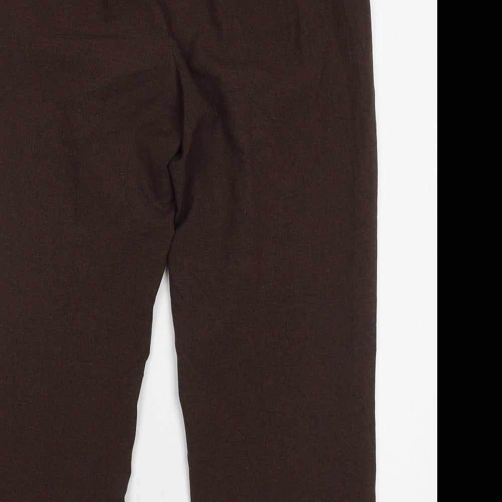slimma Womens Brown  Polyester Trousers  Size 14 L29 in Regular