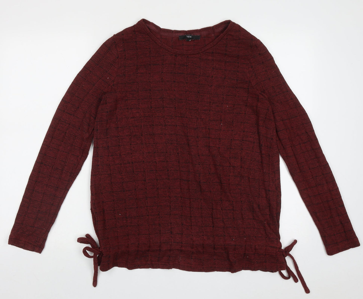 NEXT Womens Red Crew Neck  Viscose Pullover Jumper Size 12
