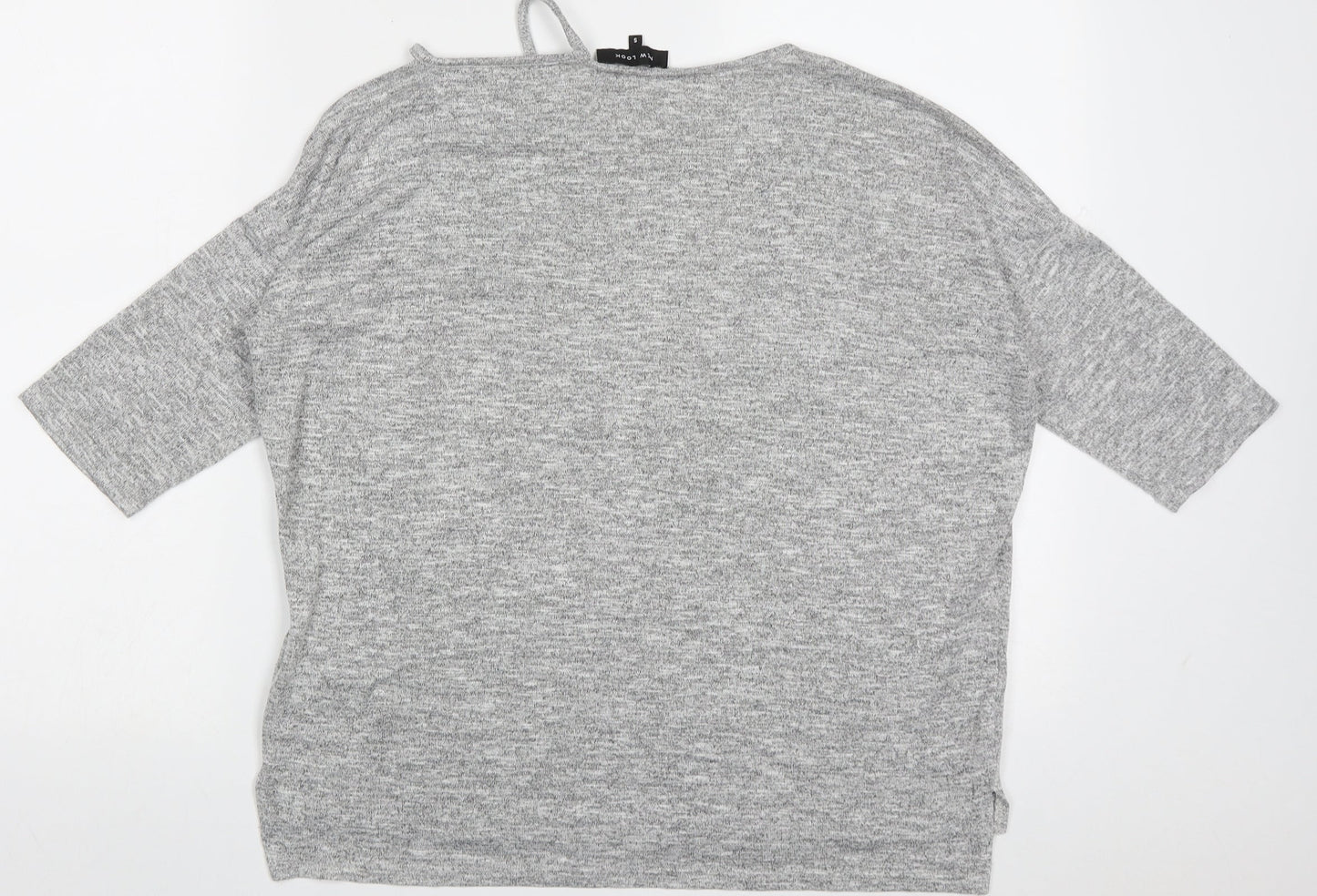 New Look Womens Grey Crew Neck  Polyester Pullover Jumper Size S