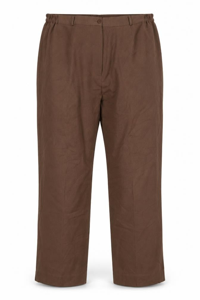 Anne Smith Womens Brown  Polyester Trousers  Size 18 L28 in Regular Button