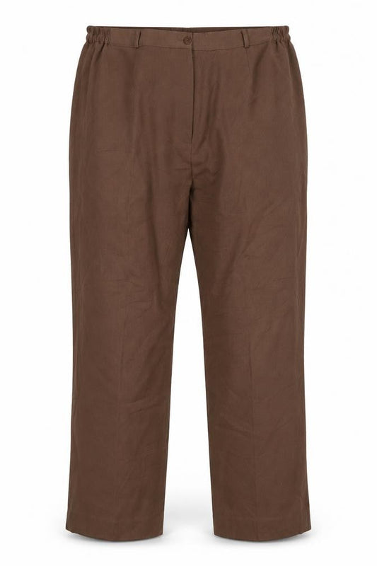 Anne Smith Womens Brown  Polyester Trousers  Size 18 L28 in Regular Button