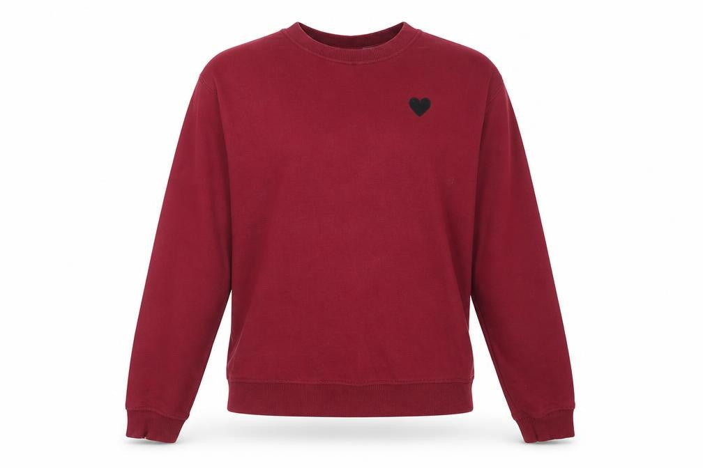 H&M Womens Purple  Cotton Pullover Sweatshirt Size S   - Heart
