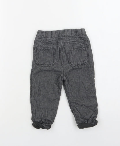 Tu Baby Grey  Cotton Jogger Trousers Size 9-12 Months