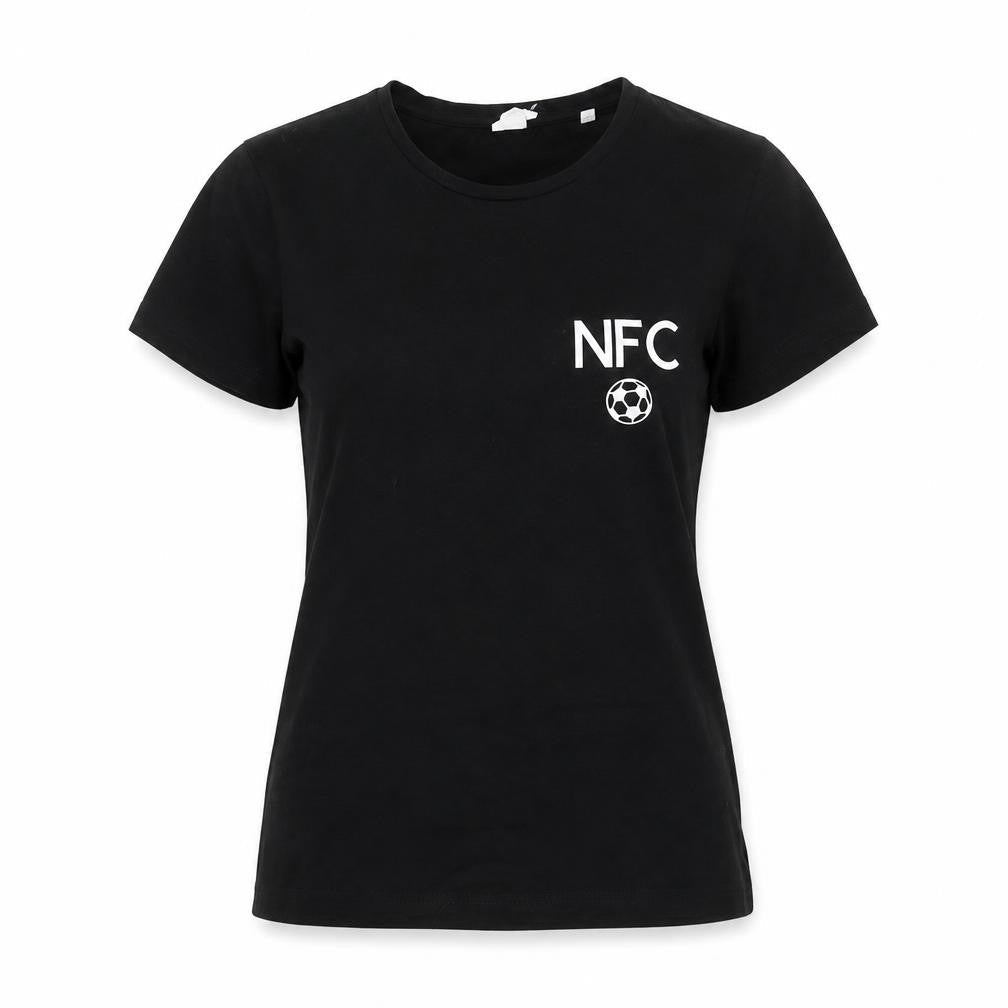 Skinnifit Womens Black  Cotton Basic T-Shirt Size M Crew Neck - NFC