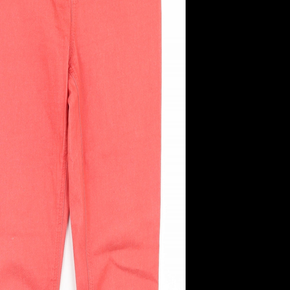 Marks & Spencer Womens Orange  Cotton Jegging Jeans Size 10 L27 in Regular