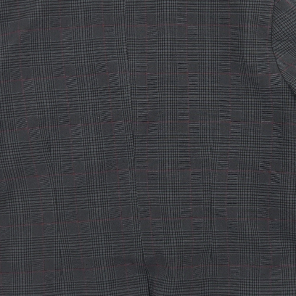 Thalassa Womens Grey Plaid Polyester Jacket Blazer Size 10   - Approximate Sizing