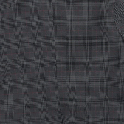 Thalassa Womens Grey Plaid Polyester Jacket Blazer Size 10   - Approximate Sizing