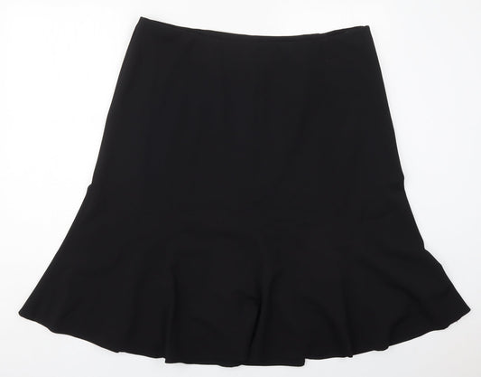 Artigiano Womens Black  Polyester Swing Skirt Size 22   Zip