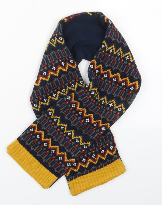 George Boys Blue Geometric Acrylic Rectangle Scarf Scarf One Size