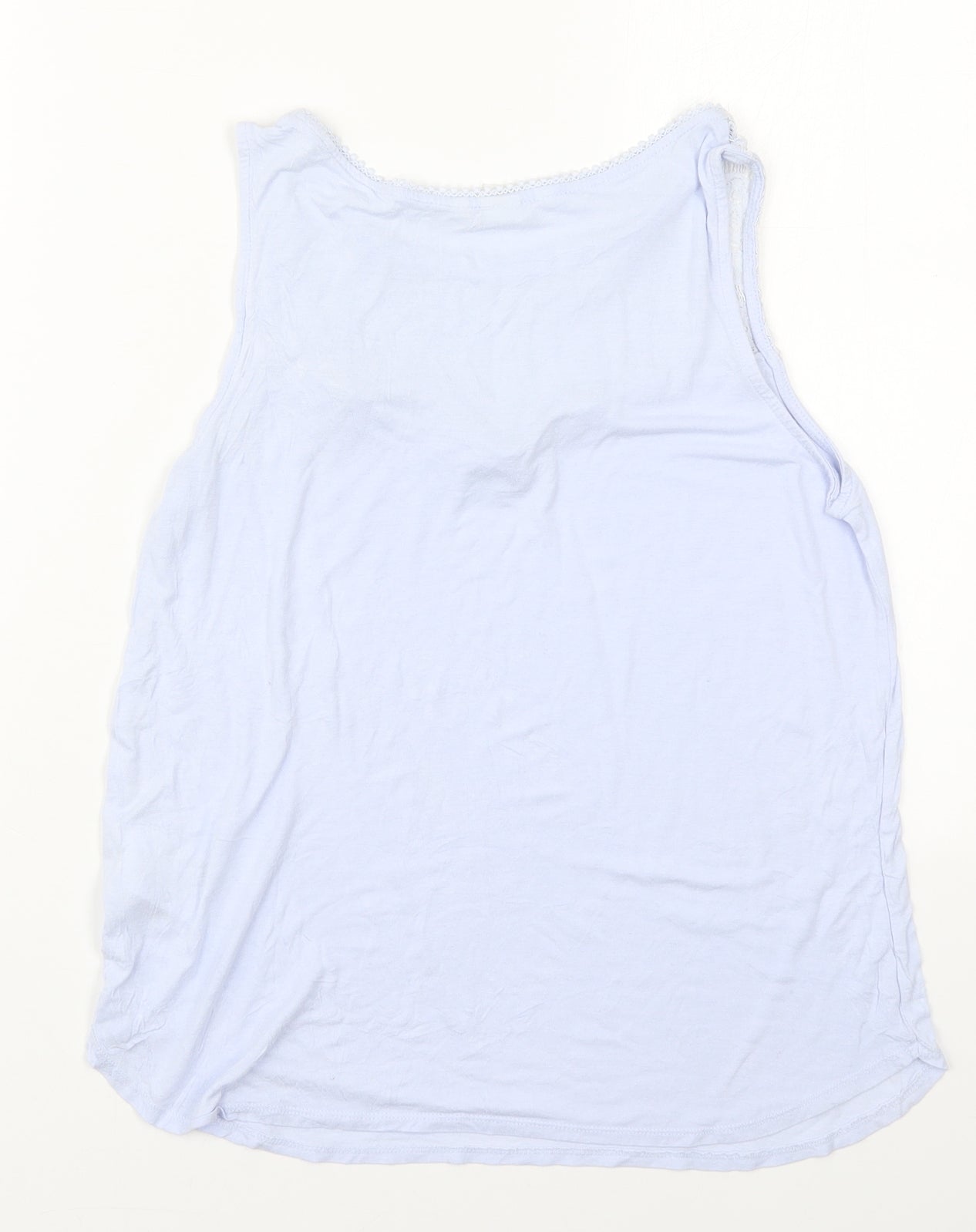 H&M Womens Blue  Viscose Basic Tank Size M Round Neck