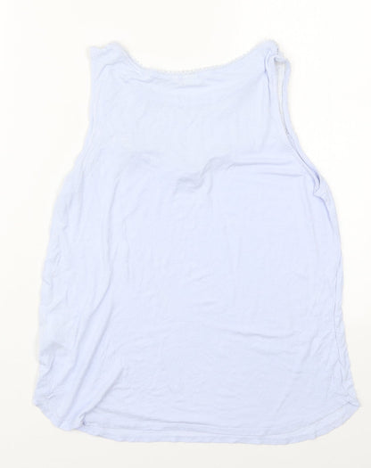 H&M Womens Blue  Viscose Basic Tank Size M Round Neck