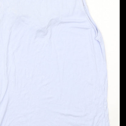 H&M Womens Blue  Viscose Basic Tank Size M Round Neck