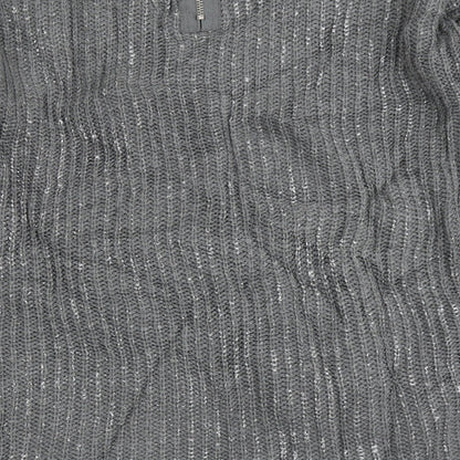 Dex Womens Grey Round Neck  Acrylic Pullover Jumper Size XS