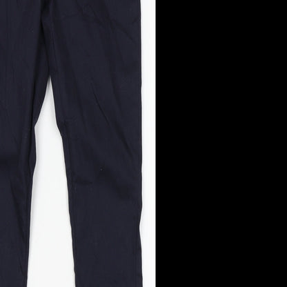 Divided Womens Blue  Cotton Trousers  Size 4 L28.5 in Regular
