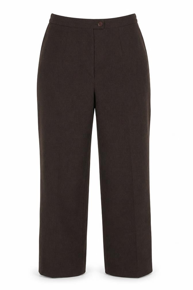 Berkertex Womens Brown  Polyester Trousers  Size 10 L24 in Regular Button