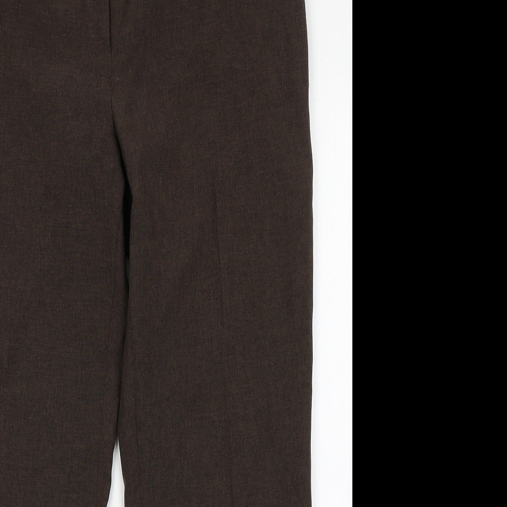 Berkertex Womens Brown  Polyester Trousers  Size 10 L24 in Regular Button