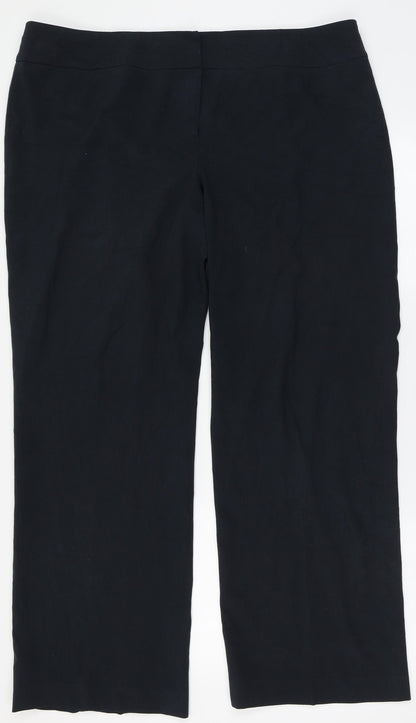 Preloved Autonomy Womens Blue  Polyester Trousers  Size 18 L31 in Regular Button - Front