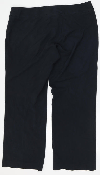 Preloved Autonomy Womens Blue  Polyester Trousers  Size 18 L31 in Regular Button - Back
