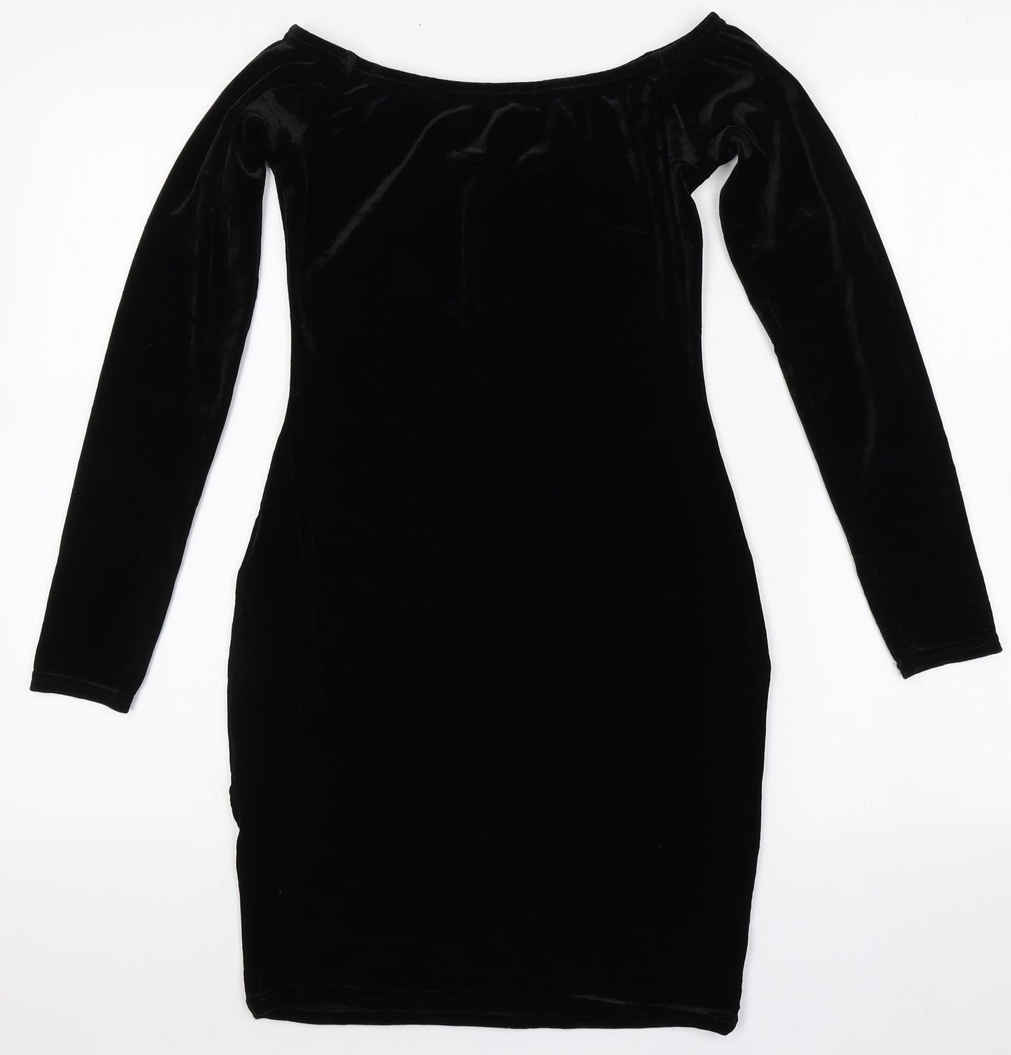 Missguided Womens Black  Polyester Bodycon  Size 10  Round Neck