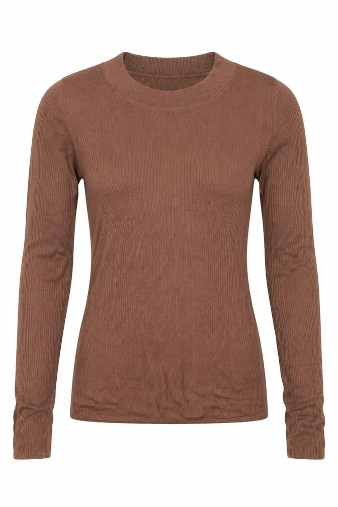 H&M Womens Brown Round Neck  Viscose Pullover Jumper Size S