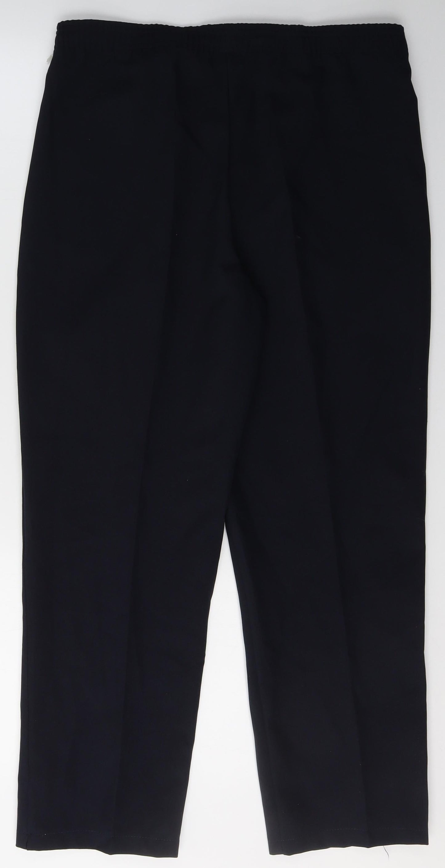 Preworn Womens Black  Polyester Trousers  Size 10 L27 in Regular