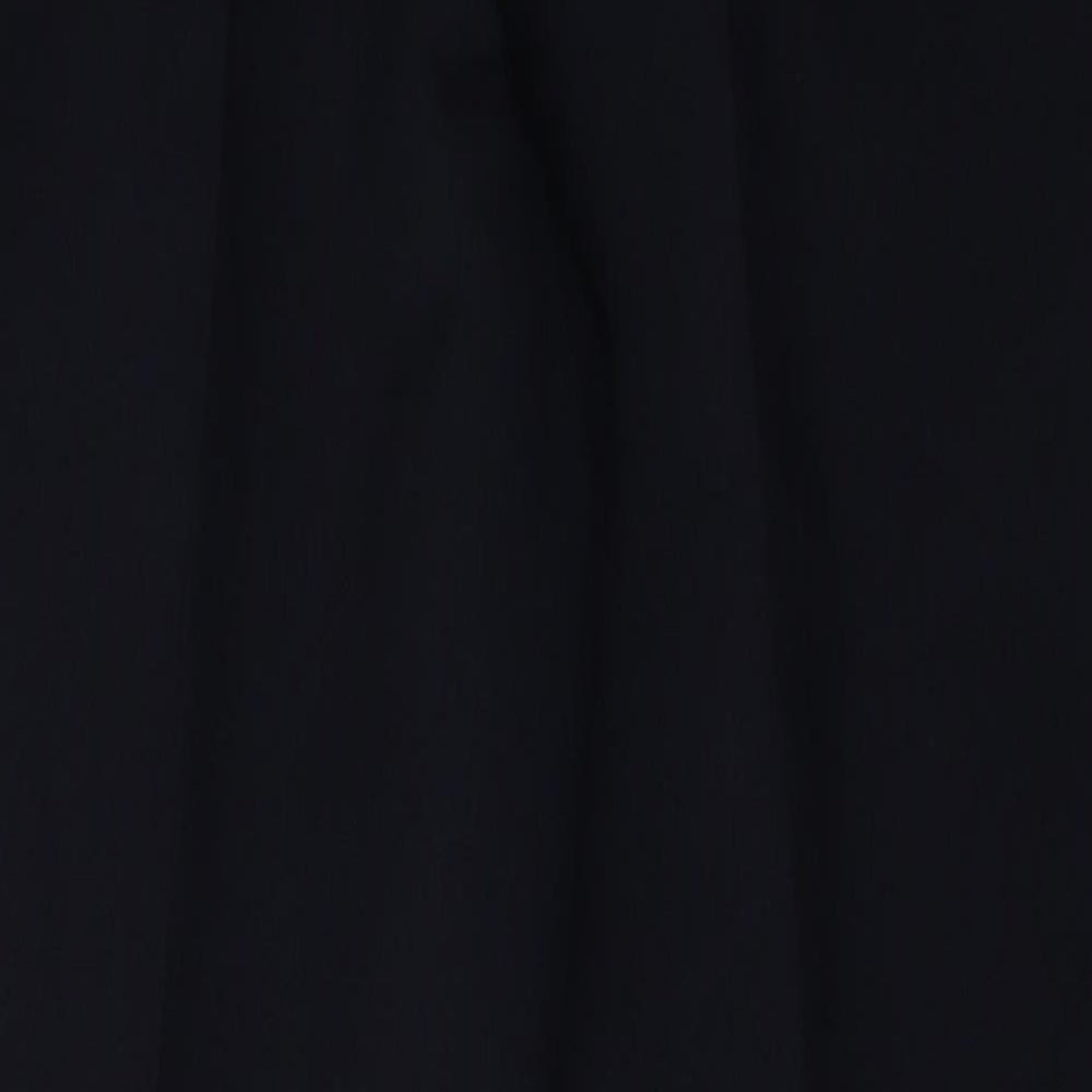 Preworn Womens Black  Polyester Trousers  Size 10 L27 in Regular