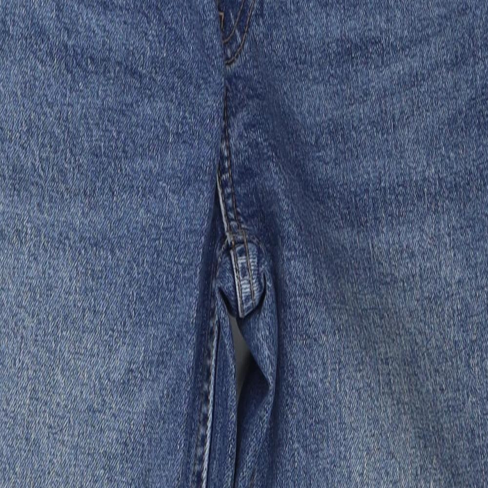 Topshop Womens Blue  Polyester Straight Jeans Size 28 in L25 in Regular