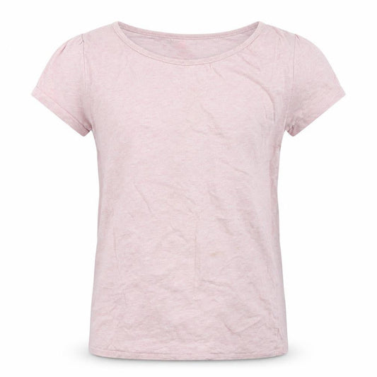 H&M Girls Pink  Cotton Basic T-Shirt Size 7-8 Years Round Neck Pullover