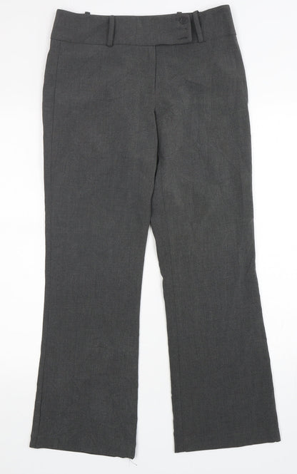Tu-Chuzy? Womens Grey  Polyester Trousers  Size 8 L30 in Regular Zip